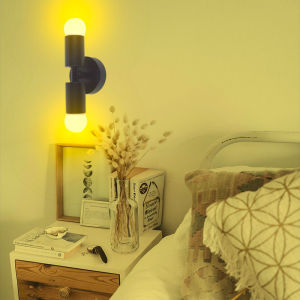 Wall Lamp Bedroom Light Metal Case E27 Base With 7W LED Bulbs AC85-265V 3Color Lighting Colors Changeable Home Deco
