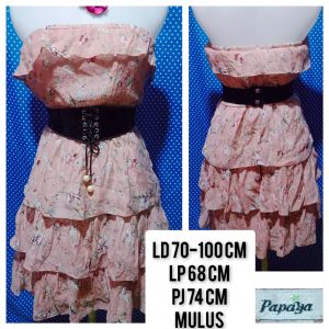 DRESS KEMBEN PINK(PAPAYA) 409