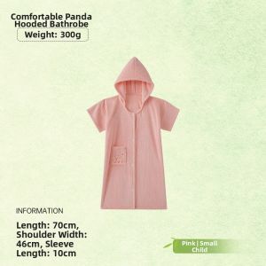 Soft and Absorbent Childrens Bathrobe with Hood For All Seasons Summer