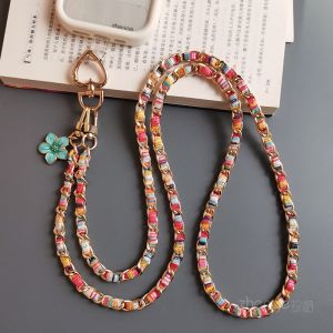 สร้อยคอโทรศัพท์แบบสะพายข้างสำหรับผู้หญิง สร้อยคอโทรศัพท์แบบติดซิปพร้อมจี้โลหะหลากสีสัน แบรนด์หลังคลื่น