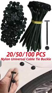 100set-20set Nylon Universal Cable Tie Buckle Car Fastener Clips Kit Pin Retainer Trim Bumper Rivet Door Trim Panel Clips Repair