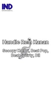 Handle-Handel-Pegangan-Tuas-Gagang Rem Tangan Kanan-Right Scoopy & Scoopy FI Non CBS & Beat Pop & Beat Sporty & Vario Techno 125 Helm In FI Non CBS