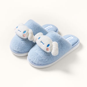 Zubaba | Cute Kitten Patterned Childrens Cotton Slippers