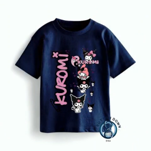 BUTTON DOWN / VIRAL Kaos anak distro kombinasi motif KUROMI/ pendek LAKI" dan PEREMPUAN/COTTON COMBED PREMIUM