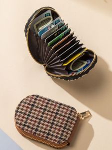 กระเป๋าใส่บัตรใบขับขี่ขนาดใหญ่แบบยูนิเซ็กซ์ กระเป๋าใส่เหรียญแฟชั่นขนาดเล็ก หนัง PU ทรงสี่เหลี่ยม ปิดด้วยซิป