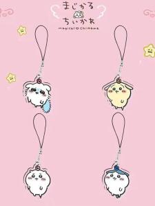 Double-Sided Acrylic Mobile Phone Chain Rope Chiikawa Small Eight Uzaki Cute Delicate Pendant Lovely Digital Accessories