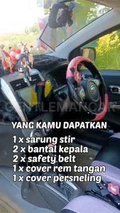 Camellia Series Full Set 5 in 1 | Sarung Cover Stir Safety Belt Bantal Jok Mobil