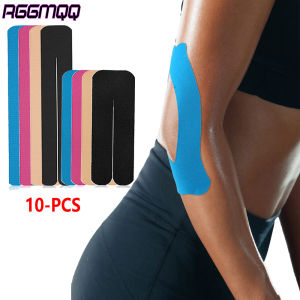 10PCS Precut Kinesiology Tape - Waterproof Athletic Tape for Knee Ankle & Shoulder Pain- Elastic Support for RunningGymSports