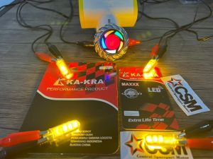 Paket Lampu Motor: Lampu Stop Projie Running Plus 4pcs Sen Jelly Diam/Non Flash Kuning
