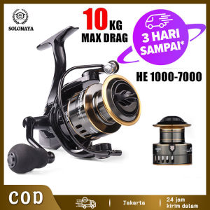 (Stok Lokal) Reel Pancing Tarikan HE1000-7000 Gagang CNC Spul Logam Rol Gulung Air Asin Gulungan Senar Pancing