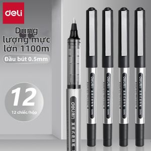 deli | Quick-Dry Large Capacity Sign Pen Black