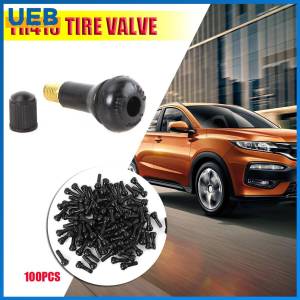 【Vktech】🔥🔥🔥100pcs TR-413 Snap In Short Black Rubber Valve Stems TR413 Tubeless Valves【1-3 days Delivery】