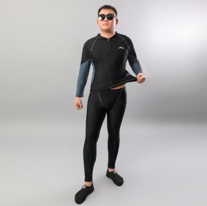 🇲🇾STOCK KL (2PCS) Set Rearguards Men Boy Swimsuit Swimming Swimwear Beach Surf Snorkeling Baju Berenang Lelaki Muslim 男泳衣