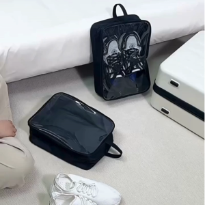 ❣️FH0702❣️กระเป๋าเก็บรองเท้า แบบPvcใส มีซิป มีหูหิ้ว