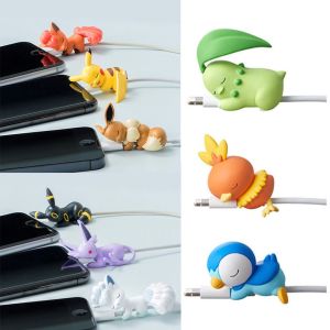 FUDESHE คลิปห่อ ที่ชาร์จ USB หูฟัง ที่เก็บสายไฟ สร้างสรรค์ ตัวป้องกันสายเคเบิล น่ารัก สัตว์กัดต่อย