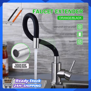 30cm/50cm Flexible Hose Faucet Extension Pipe 360 Rotation Kitchen Bathroom Extender Splash-Proof Silicone Tube Garden Sink Faucet Extension Hose