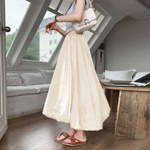 กระโปรงทรงเอเอวสูงสีม่วงสำหรับผู้หญิงในช่วงฤดูร้อน เอฟเฟกต์กระชับสัดส่วน กระโปรงทรงเอปาน้ำไม้ กระโปรงทรงดอกไม้ กระโปรงทรงกระโปรงจีบขนาดเล็ก