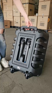 ลำโพงบลูทูธ รุ่น KTS-2170 ฟรีไมค์ลอย2ตัว ดอกลำโพง15นิ้ว รองรับAUX TF USB BASS TREBLE ECHO เสียบไมค์สายได้ ตัวใหญ่สะใจ!!!! เสียบเบสแน่น ด้านหลังมีที่เก็บไมค์