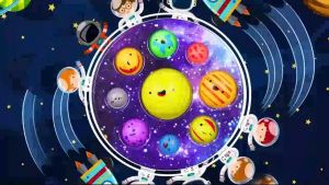 Wonderful Toys Pop It Fidget Toys Planet Push Bubble Solar System Christmas Anti Stress Educational Toy for Kids