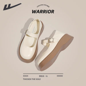 Princess Style White Single Shoes for Women Autumn Fashion Mary Janes Casual round Toe Anti-Slip Rubber Sole Leather Upper