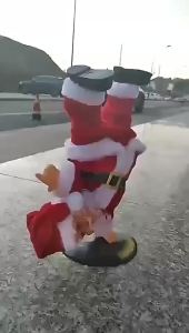 Electric Dancing Santa Claus Musical Rotating Christmas Toy Plush Figure for Kids Holiday Party Gift