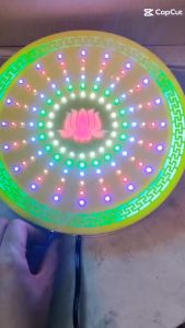 ĐÈN HÀO QUANG HOA SEN VIỀN HOA VĂN LED FULL MÀU CHỈNH ĐƯỢC NHANH CHẬM