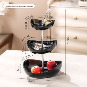 Mr.Snail | Khay Trái Cây Sứ Đa Lớp Thẩm Mỹ Cao cho Phòng Khách Bàn Sofa Năm Mới Cưới Hỏi