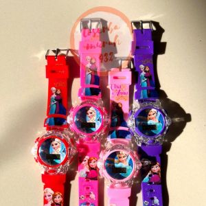 JAM TANGAN ANAK MELODY ADA MUSIK DAN LAMPU WARNA WARNI KARAKTER LOLHELLO KITTY FROZEN BARBIEKUDA PONY