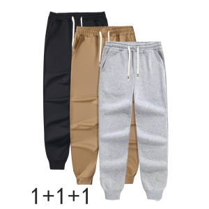 ชุด 3 ชิ้น Baggy Jogger กางเกง Man Gym Sweatpants ฟรีกางเกงบุรุษคุณภาพสูงกีฬาสบายๆฤดูใบไม้ร่วง Workou