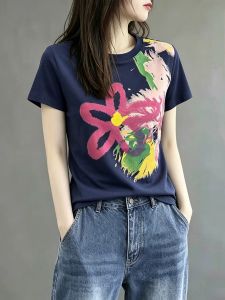 V.C.I | Navy Fashion Popular Short Sleeve Tshirt