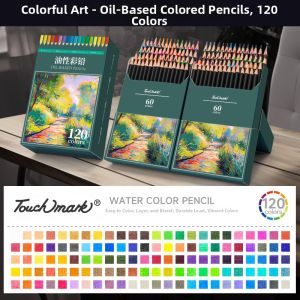 Touch mark | Oil-based Water-soluble Color Pencils for Anime Drawing Beginners Children Sketching Set 120 Colors