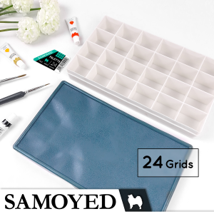 Palet Lukis Cat 24 Sekat: Grids & Soft Rubber Lid