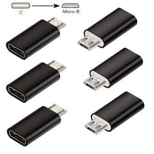 USB C Female to Micro USB Male Adapter (1/2/3/4/5/6-Pack) Micro USB Adaptor Micro USB to USB C Adapter Fast Charger Power Cabl