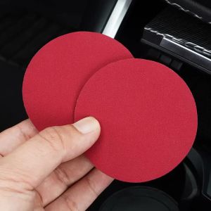 2Pcs Car Coasters Leather Water Cup Holder Mat For Morris Garages MG Rx5 MG3 MG7 Car Interior Anti Slip Water Cup Pad Keychain