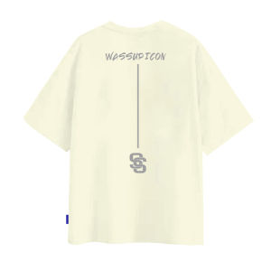 Wassup Oversize Cotton T-Shirt Mens Loose Fit American Style Short Sleeve Printed Casual Top for Summer Youth Fashion