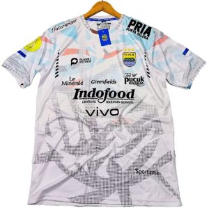 jersey PERSIB AWAY WARNA PUTIH ( GO ) logo persib timbul karet // jersey persib warna putih // jersey persib away warna putih