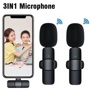 K8 Microphone Portable Wireless Lavalier Mic USB Type C - Iphone/Lightning - Micro USB Double Microphone Original