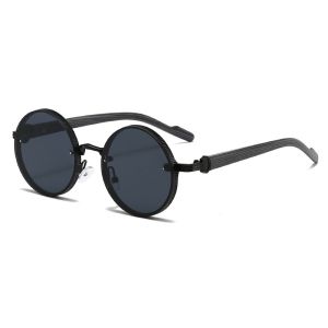 2025 Fashion New Metal Circular Fashion Sunglasses for Casual and Versatile Outdoor UV Protection Mens Sunglasses