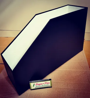 (LIQUE-PINE) DESK FILE BOX ORGANIZER - FITS LONG/LEGAL DOCUMENTS AVAILABLE IN RED GREEN BLUE & BLACK