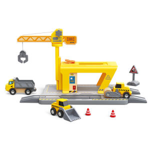 Hape | Đồ Chơi Trạm Bảo Trì Đường Sắt Gỗ Giáo Dục cho Trẻ 3+