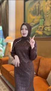 COD Dres Terbaru / Luvita Dress Velvet apk Brokat Payet Dress Lebaran Gamis Termurah Dress Kondangan