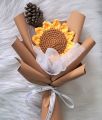 Bó hoa hướng dương bằng len, bó hoa hướng dương 1 bông được móc bằng len, bó hoa len handmade. 