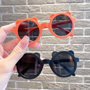 2PCS Trendy Foldable Bear Sunglasses Summer Outdoor UV Protection Portable Stylish for Boys Girls