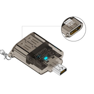 Mini HDTV to Micro HDTV Adapter Male to Female 8K 60Hz Extension Cable Supports HDR 48Gbps Compatible with TVs and Projector
