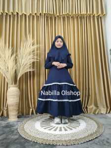 Gamis anak perempuan set hijab terbaru