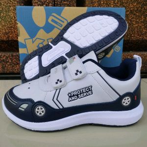 Sepatu Ando Dream Car Velcro Perekat Putih Biru Tua White Navy
