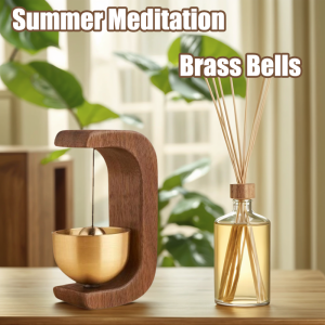 QUIVLOX Brass Wind Chimes Door Bell Creative Hanging Pendant Meditation Bedroom Decor Wind Ornaments lucky dopamine wind chimes