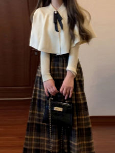 LIRUSHAN | Rich Girl Style Spring Women Dress Plaid Maxi Dress