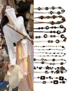WEIAI | Vòng eo dệt Bohemian phong cách dân tộc cho nữ mùa hè trang trí váy dây thắt lưng phụ kiện thời trang dây thắt lưng