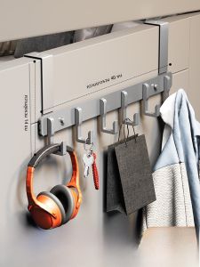 ตู้เสื้อผ้าติดประตูหลังห้องน้ำแบบไม่ต้องเจาะ ตู้เสื้อผ้าติดผนังแบบไร้รอยต่อ อุปกรณ์จัดระเบียบในห้องน้ำแบบอเนกประสงค์